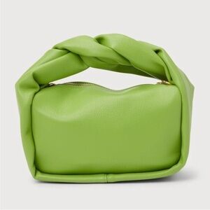 Urban Expressions Zoelle Citron Green Braided Handle Crossbody Purse